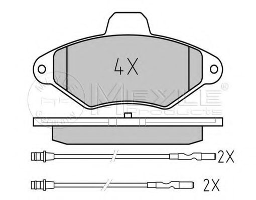 MEYLE - 025 216 3117/W - Комплект тормозных колодок, дисковый тормоз (Тормозная система)