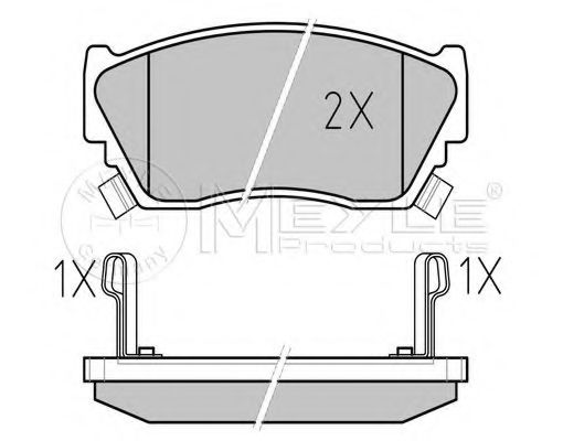 MEYLE - 025 216 5716/W - Комплект тормозных колодок, дисковый тормоз (Тормозная система)