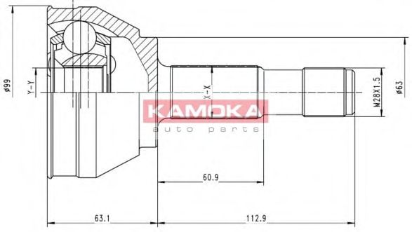 KAMOKA - 6152 - Шарнирный комплект, приводной вал (Привод колеса)