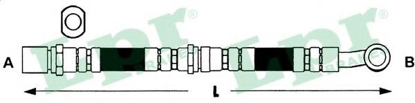 LPR - 6T48082 - Тормозной шланг (Тормозная система)