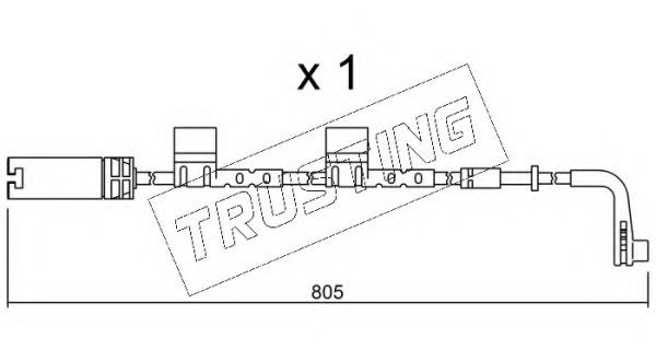 TRUSTING - SU.222 - Сигнализатор, износ тормозных колодок (Тормозная система)