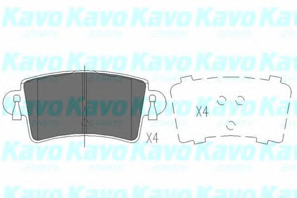 KAVO PARTS - KBP-6564 - Комплект тормозных колодок, дисковый тормоз (Тормозная система)