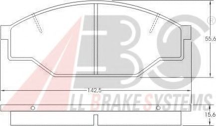 A.B.S. - 36603 - Комплект тормозных колодок, дисковый тормоз (Тормозная система)