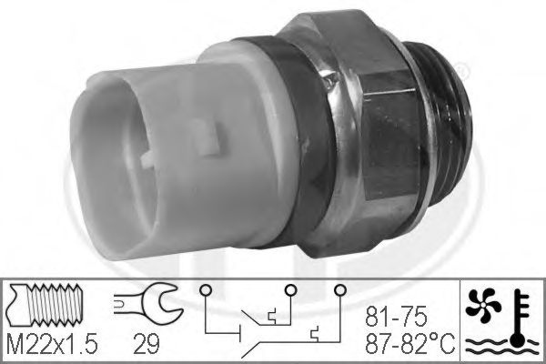 ERA - 330222 - Термовыключатель, вентилятор радиатора (Охлаждение)