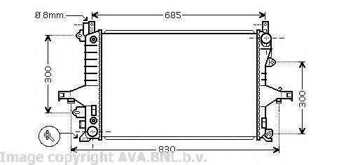 AVA QUALITY COOLING - VO2115 - Радиатор, охлаждение двигателя (Охлаждение)