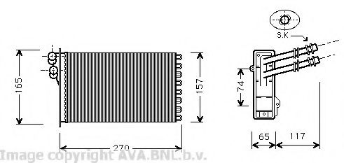 AVA QUALITY COOLING - VW6175 - Теплообменник, отопление салона (Отопление / вентиляция)