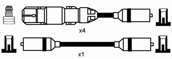 NGK - 0961 - Комплект проводов зажигания (Система зажигания)