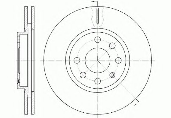 KAWE - 6611 10 - Тормозной диск (Тормозная система)