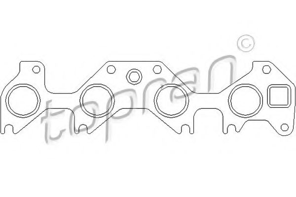 TOPRAN - 206 181 - Прокладка, впускной коллектор (Головка цилиндра)