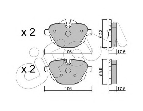 CIFAM - 822-920-0 - Комплект тормозных колодок, дисковый тормоз (Тормозная система)