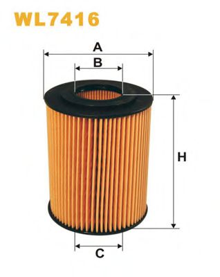 WIX FILTERS - WL7416 - Масляный фильтр (Смазывание)