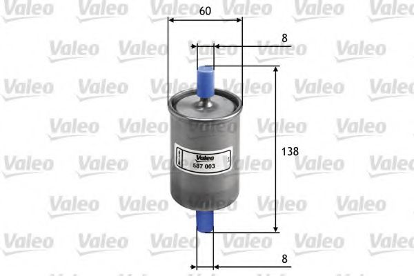 VALEO - 587003 - Топливный фильтр (Система подачи топлива)