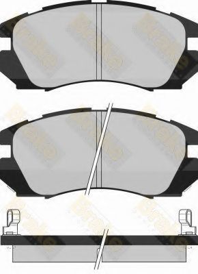 BRAKE ENGINEERING - PA1011 - Комплект тормозных колодок, дисковый тормоз (Тормозная система)