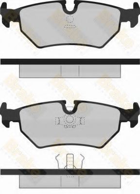 BRAKE ENGINEERING - PA707 - Комплект тормозных колодок, дисковый тормоз (Тормозная система)