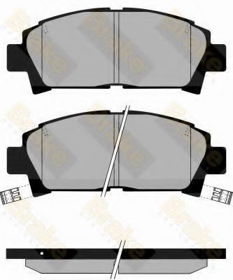 BRAKE ENGINEERING - PA853 - Комплект тормозных колодок, дисковый тормоз (Тормозная система)