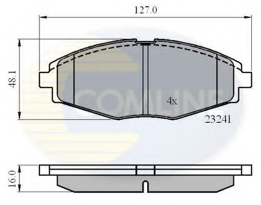 COMLINE - CBP0486 - Комплект тормозных колодок, дисковый тормоз (Тормозная система)