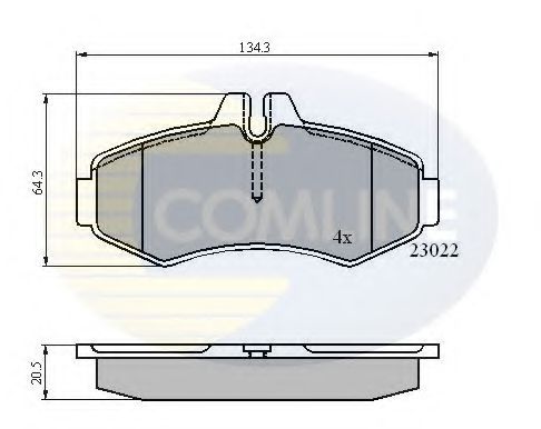 COMLINE - CBP0480 - Комплект тормозных колодок, дисковый тормоз (Тормозная система)