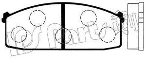 IPS PARTS - IBD-1106 - Комплект тормозных колодок, дисковый тормоз (Тормозная система)