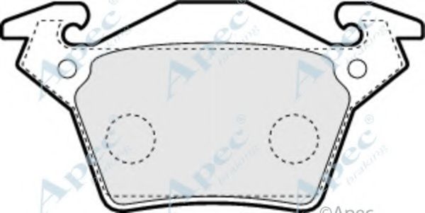 APEC BRAKING - PAD1077 - Комплект тормозных колодок, дисковый тормоз (Тормозная система)