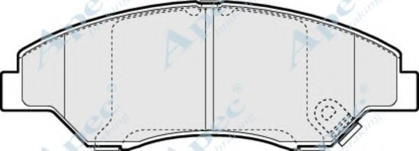 APEC BRAKING - PAD1124 - Комплект тормозных колодок, дисковый тормоз (Тормозная система)