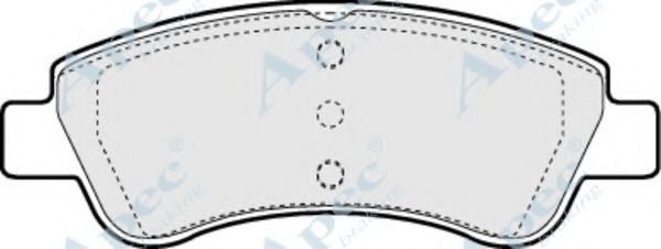 APEC BRAKING - PAD1216 - Комплект тормозных колодок, дисковый тормоз (Тормозная система)