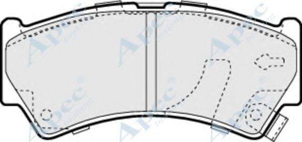 APEC BRAKING - PAD1258 - Комплект тормозных колодок, дисковый тормоз (Тормозная система)