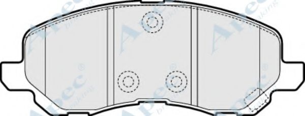 APEC BRAKING - PAD1545 - Комплект тормозных колодок, дисковый тормоз (Тормозная система)