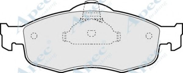 APEC BRAKING - PAD801 - Комплект тормозных колодок, дисковый тормоз (Тормозная система)