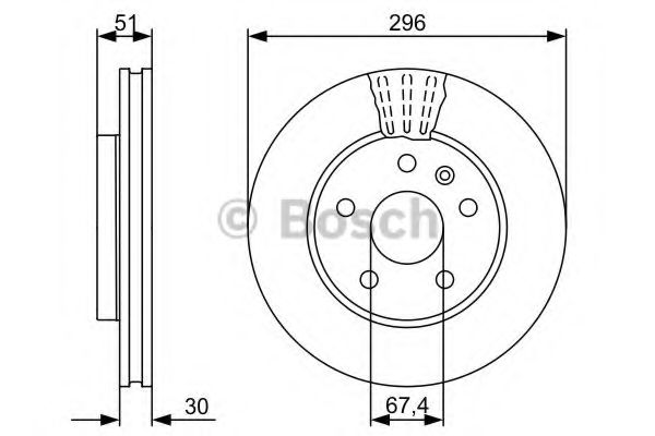 BOSCH - 0 986 479 543 - Тормозной диск (Тормозная система)