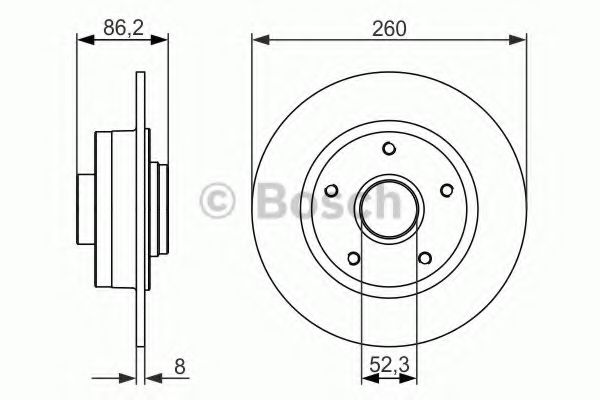 BOSCH - 0 986 479 684 - Тормозной диск (Тормозная система)