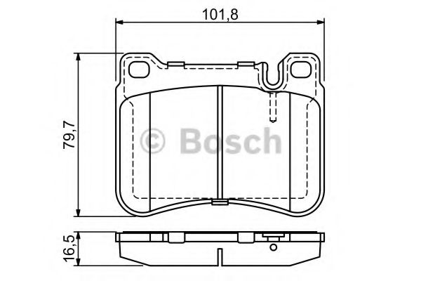 BOSCH - 0 986 494 166 - Комплект тормозных колодок, дисковый тормоз (Тормозная система)