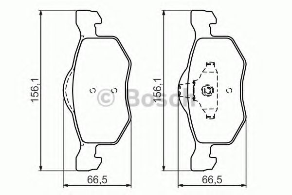 BOSCH - 0 986 494 361 - Комплект тормозных колодок, дисковый тормоз (Тормозная система)