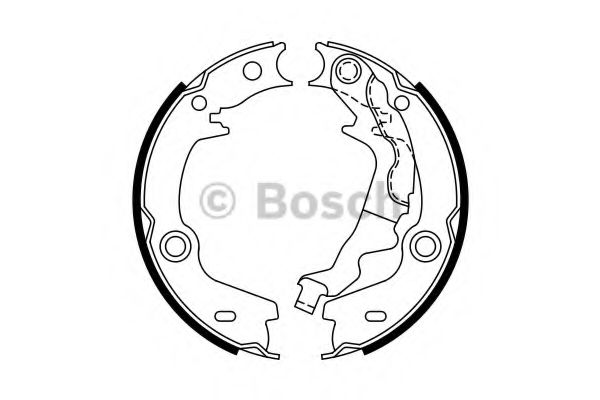 BOSCH - 0 986 487 761 - Комплект тормозных колодок, стояночная тормозная система (Тормозная система)