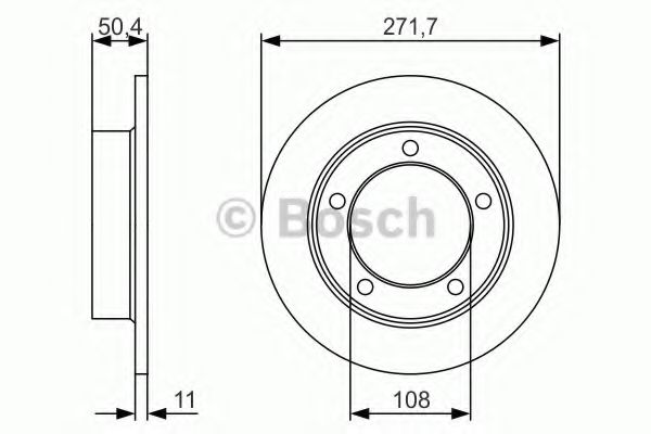 BOSCH - 0 986 479 R73 - Тормозной диск (Тормозная система)