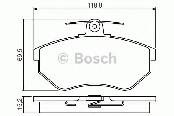 BOSCH - 0 986 495 246 - Комплект тормозных колодок, дисковый тормоз (Тормозная система)