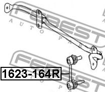 FEBEST - 1623-164R - Тяга / стойка, стабилизатор (Подвеска колеса)