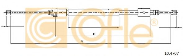 COFLE - 10.4707 - Трос, стояночная тормозная система (Тормозная система)