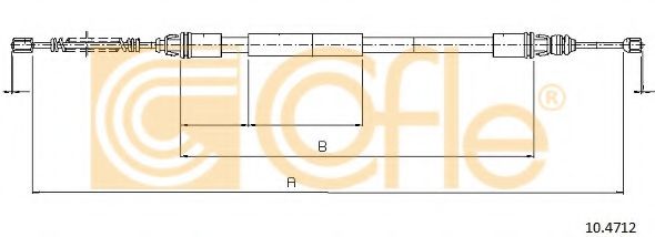 COFLE - 10.4712 - Трос, стояночная тормозная система (Тормозная система)