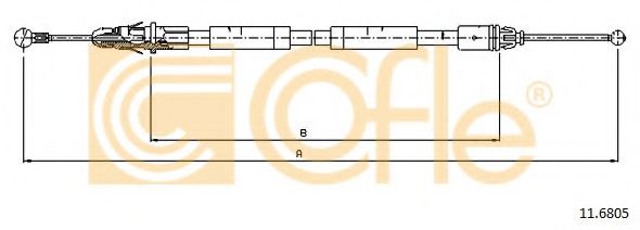 COFLE - 11.6805 - Трос, стояночная тормозная система (Тормозная система)