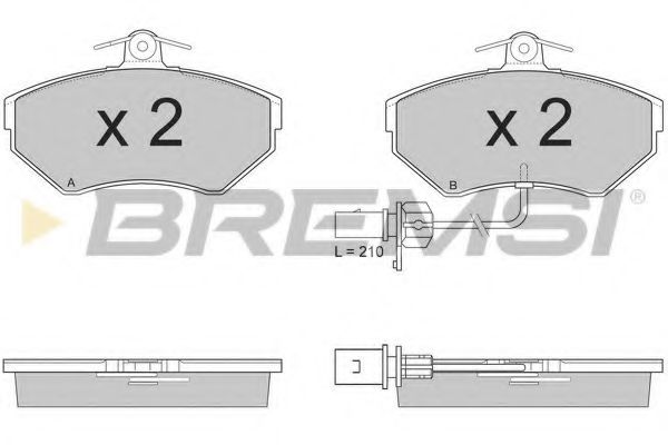 BREMSI - BP2935 - Комплект тормозных колодок, дисковый тормоз (Тормозная система)