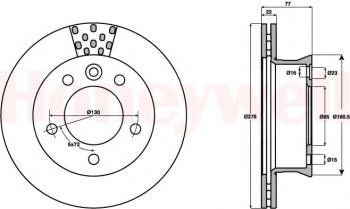 BENDIX - 569122B - Тормозной диск