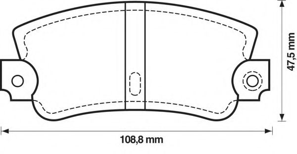 BENDIX - 571301B - Комплект тормозных колодок, дисковый тормоз