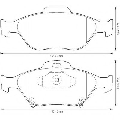 BENDIX - 572576B - Комплект тормозных колодок, дисковый тормоз