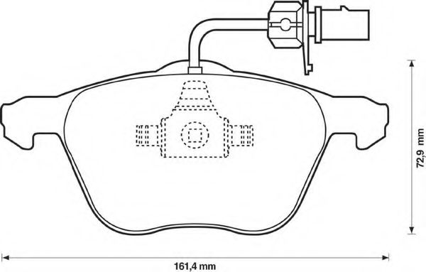 BENDIX - 573047B - Комплект тормозных колодок, дисковый тормоз