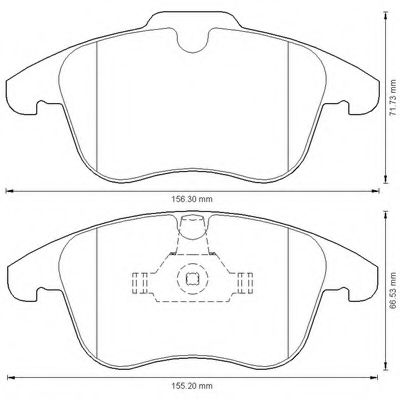 BENDIX - 573201B - Комплект тормозных колодок, дисковый тормоз