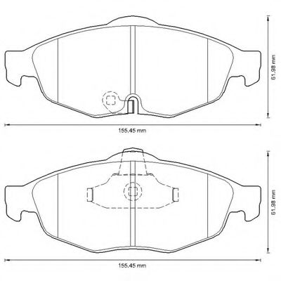 BENDIX - 573287B - Комплект тормозных колодок, дисковый тормоз