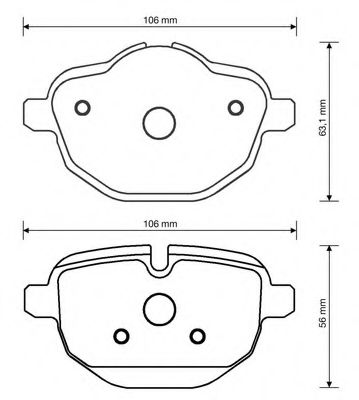 BENDIX - 573352B - Комплект тормозных колодок, дисковый тормоз