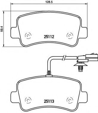 BREMBO - P 68 063 - Комплект тормозных колодок, дисковый тормоз (Тормозная система)