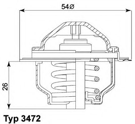 WAHLER - 3472.87D - Термостат, охлаждающая жидкость (Охлаждение)