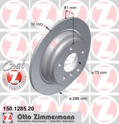 ZIMMERMANN - 150.1285.20 - Тормозной диск (Тормозная система)